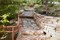 Sandstone Dry Wall and Paving